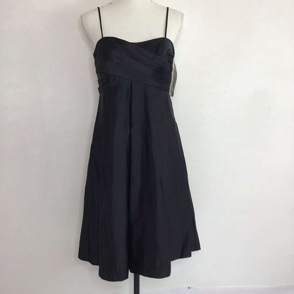 NWT- MELISSA SWEET WOMEN ELEGANT BLACK HEART SHAPE SPAGETTI STRAP EVENT DRESS 10